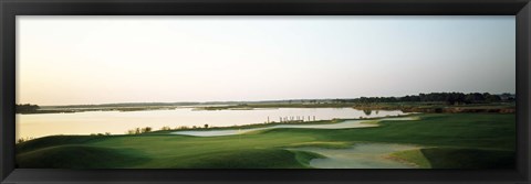 Framed Golf course at the coast, Ocean City Golf &amp; Yacht Club, Ocean City, Worcester County, Maryland, USA Print