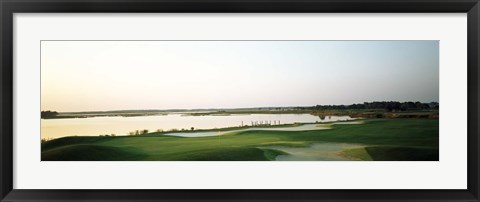 Framed Golf course at the coast, Ocean City Golf &amp; Yacht Club, Ocean City, Worcester County, Maryland, USA Print