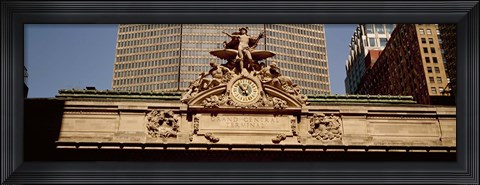 Framed High section view of a railroad station, Grand Central Station, Manhattan, New York City, New York State, USA Print