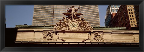 Framed High section view of a railroad station, Grand Central Station, Manhattan, New York City, New York State, USA Print