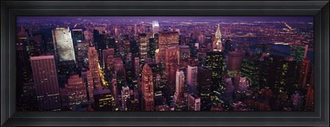 Framed Manhattan at dusk, New York City, New York State Print
