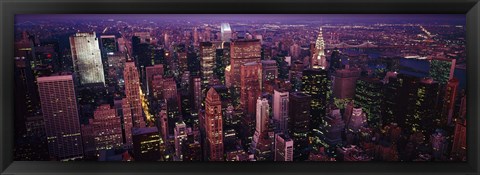 Framed Manhattan at dusk, New York City, New York State Print