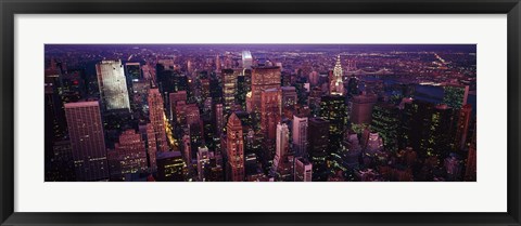 Framed Manhattan at dusk, New York City, New York State Print