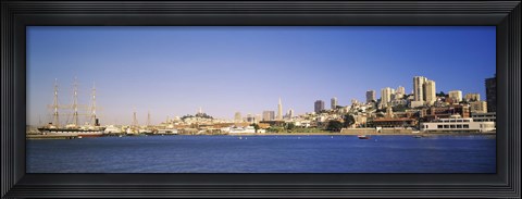 Framed Sea with a city in the background, San Francisco, California Print