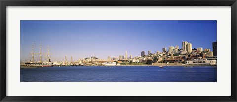 Framed Sea with a city in the background, San Francisco, California Print