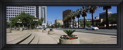 Framed Office buildings in a city, Downtown San Jose, San Jose, Santa Clara County, California, USA Print