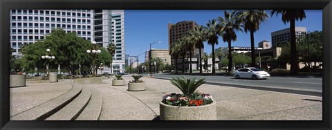 Framed Office buildings in a city, Downtown San Jose, San Jose, Santa Clara County, California, USA Print