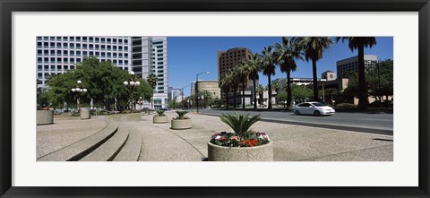 Framed Office buildings in a city, Downtown San Jose, San Jose, Santa Clara County, California, USA Print