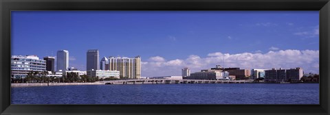 Framed City at the waterfront, Hillsborough Bay, Tampa, Hillsborough County, Florida, USA Print