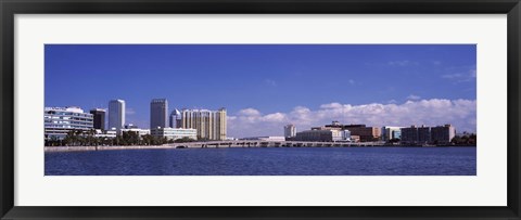 Framed City at the waterfront, Hillsborough Bay, Tampa, Hillsborough County, Florida, USA Print