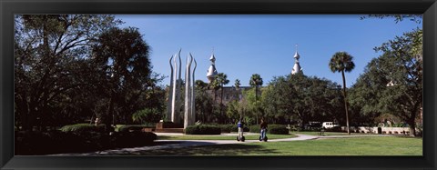 Framed University students in the campus, Plant Park, University Of Tampa, Tampa, Hillsborough County, Florida, USA Print