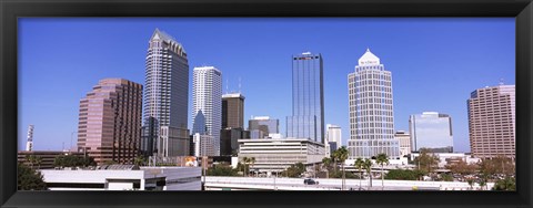 Framed Skyscraper in a city, Tampa, Hillsborough County, Florida, USA Print