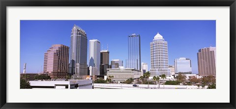 Framed Skyscraper in a city, Tampa, Hillsborough County, Florida, USA Print
