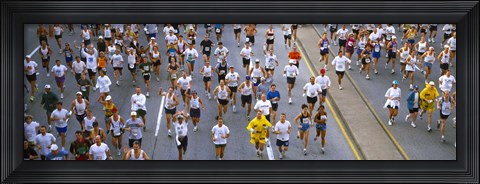 Framed People running in a marathon, Chicago Marathon, Chicago, Illinois, USA Print