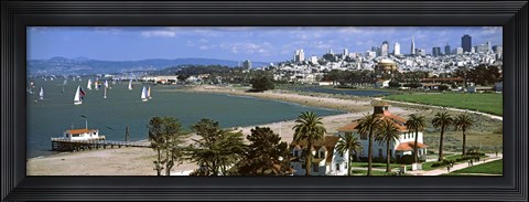 Framed Buildings in a park, Crissy Field, San Francisco, California Print