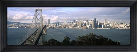 Framed San Francisco skyline with Bay Bridge, California, USA Print