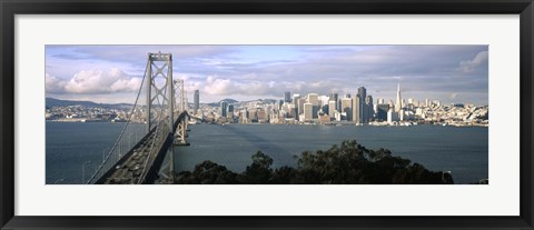 Framed San Francisco skyline with Bay Bridge, California, USA Print