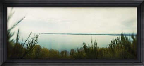 Framed Park along an inlet, Puget Sound, Discovery Park, Magnolia, Seattle, Washington State, USA Print