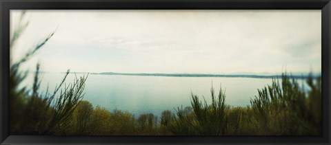 Framed Park along an inlet, Puget Sound, Discovery Park, Magnolia, Seattle, Washington State, USA Print