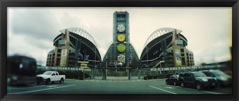 Framed Facade of a stadium, Qwest Field, Seattle, Washington State, USA Print