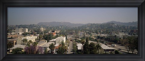 Framed Buildings in a city, Hollywood, City of Los Angeles, California, USA Print