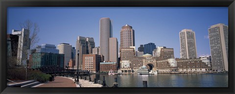 Framed Buildings in a city, Boston, Suffolk County, Massachusetts, USA Print