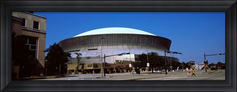 Framed Low angle view of a stadium, Louisiana Superdome, New Orleans, Louisiana, USA Print