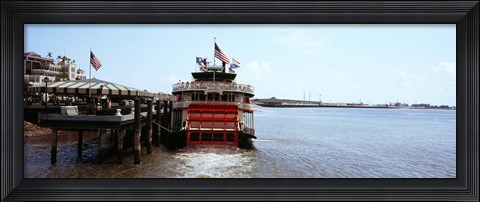 Framed Paddleboat Natchez in a river, Mississippi River, New Orleans, Louisiana, USA Print