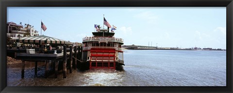 Framed Paddleboat Natchez in a river, Mississippi River, New Orleans, Louisiana, USA Print