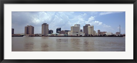 Framed Buildings viewed from the deck of Algiers ferry, New Orleans, Louisiana Print