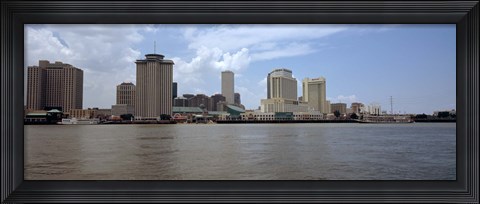 Framed Buildings along the waterfront New Orleans, Louisiana Print