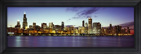 Framed Buildings at the waterfront, Lake Michigan, Chicago, Cook County, Illinois, USA Print
