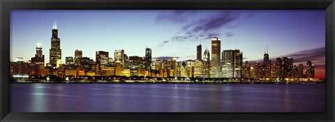 Framed Buildings at the waterfront, Lake Michigan, Chicago, Cook County, Illinois, USA Print