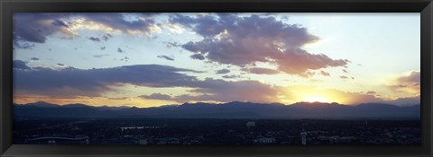 Framed City at the sunrise, Denver, Colorado, USA Print