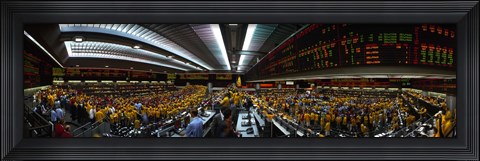 Framed Interiors of a financial office, Chicago Mercantile Exchange, Chicago, Cook County, Illinois, USA Print