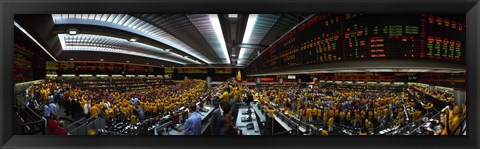 Framed Interiors of a financial office, Chicago Mercantile Exchange, Chicago, Cook County, Illinois, USA Print