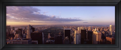 Framed Cityscape at sunset, Central Park, East Side of Manhattan, New York City, New York State, USA 2009 Print
