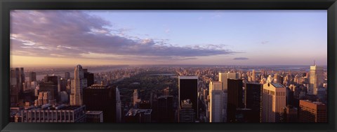 Framed Cityscape at sunset, Central Park, East Side of Manhattan, New York City, New York State, USA 2009 Print