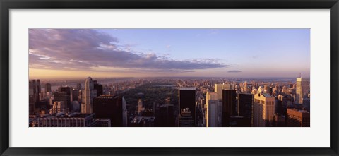 Framed Cityscape at sunset, Central Park, East Side of Manhattan, New York City, New York State, USA 2009 Print