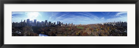 Framed 360 degree view of a city, Central Park, Manhattan, New York City, New York State, USA 2009 Print