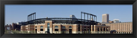 Framed Baseball park in a city, Oriole Park at Camden Yards, Baltimore, Maryland, USA Print