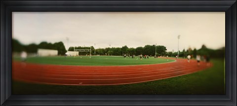 Framed Running track in a park, McCarran Park, Greenpoint, Brooklyn, New York City, New York State, USA Print