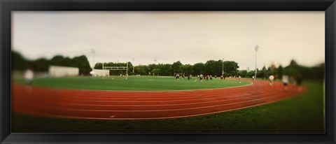 Framed Running track in a park, McCarran Park, Greenpoint, Brooklyn, New York City, New York State, USA Print