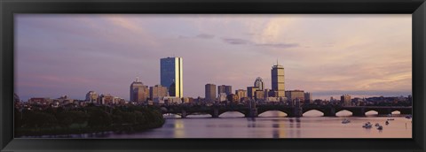 Framed Charles River, Back Bay, Boston, Massachusetts Print