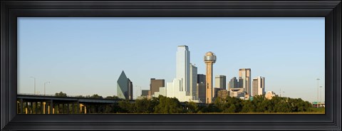 Framed Daytime View of the Dallas, Texas Skyline Print