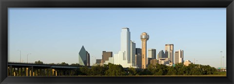 Framed Daytime View of the Dallas, Texas Skyline Print