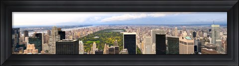 Framed Aerial view of a city, Central Park, Upper Manhattan, Manhattan, New York City, New York State, USA Print