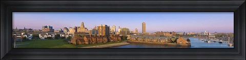 Framed High angle view of a city, Buffalo, New York State, USA Print