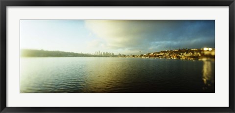 Framed City at the waterfront with Gasworks Park in the background, Seattle, King County, Washington State, USA Print