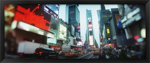 Framed Buildings lit up at dusk, Times Square, Manhattan, New York City, New York State, USA Print